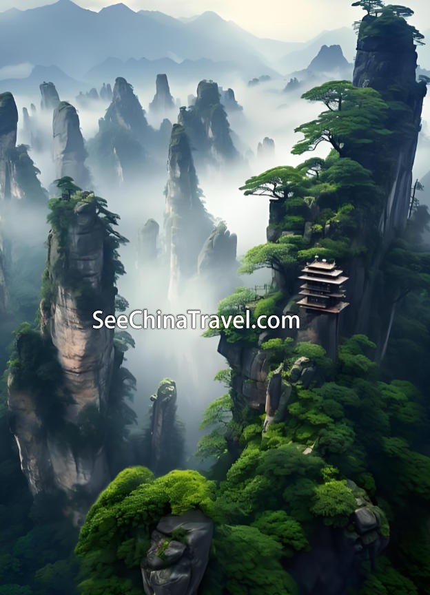 Glass Skywalk on Tianmen Mountain Zhangjiajie
