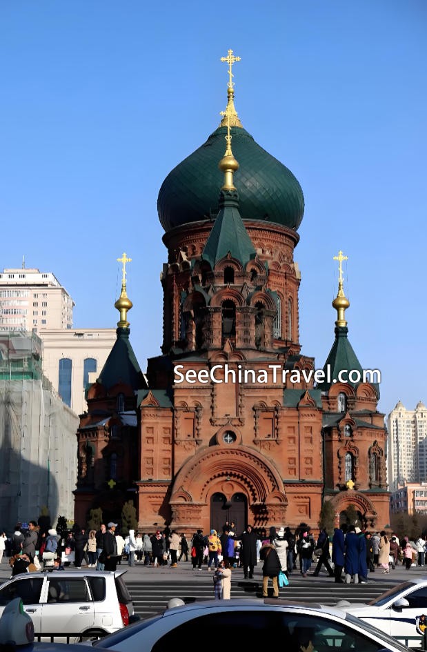 Saint Sophia Cathedral Harbin night view